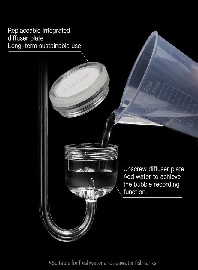 Clscea Acrylic CO2 Diffuser with Integrated Bubble Counter for Aquarium Plants (S) - Image 3